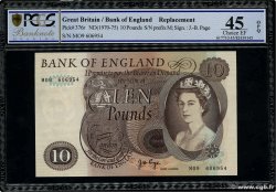 10 Pounds Remplacement ENGLAND  1970 P.376r XF