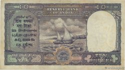 10 Rupees BURMA (SEE MYANMAR)  1945 P.28 F+