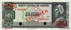 1 Peso Boliviano Spécimen BOLIVIA  1962 P.152s FDC
