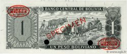 1 Peso Boliviano Spécimen BOLIVIA  1962 P.152s FDC