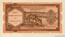 1000 Francs Faux REPúBLICA DEMOCRáTICA DEL CONGO  1962 P.002x EBC+
