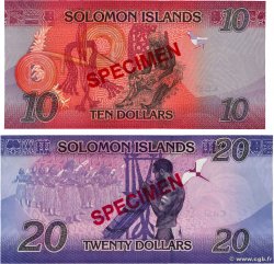 10 et 20 Dollars Spécimen SOLOMON ISLANDS  2017 P.33s et P.34s UNC-