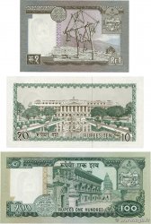 1, 10 et 100 Rupee Lot NÉPAL  1972 P.16, P.18 et P.19 NEUF