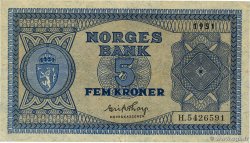 5 Kroner NORVÈGE  1951 P.25d fVZ