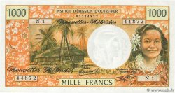 1000 Francs NEW HEBRIDES  1980 P.20c AU+