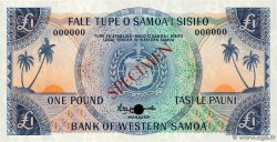 1 Pound Spécimen SAMOA  1963 P.14s pr.NEUF