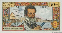 50 Nouveaux Francs HENRI IV FRANKREICH  1959 F.58.01 VZ+