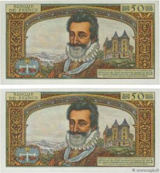 50 Nouveaux Francs HENRI IV Consécutifs FRANCE  1959 F.58.04 UNC-