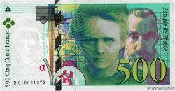 500 Francs PIERRE ET MARIE CURIE Sans le symbole du Radium Fauté FRANCE  1994 F.76f3.01