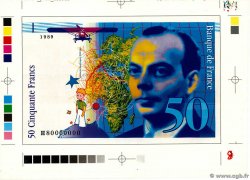 50 Francs SAINT-EXUPÉRY Épreuve FRANCE  1989 F.-