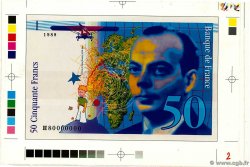50 Francs SAINT-EXUPÉRY Épreuve FRANCE  1989 F.-