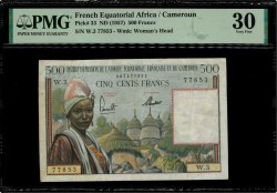 500 Francs AFRIQUE ÉQUATORIALE FRANÇAISE  1957 P.33 MBC