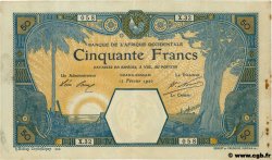 50 Francs GRAND-BASSAM FRENCH WEST AFRICA Grand-Bassam 1920 P.09Da SS