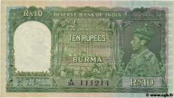 10 Rupees BURMA (VOIR MYANMAR)  1938 P.05 AU