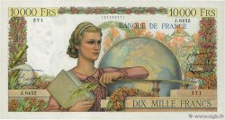 10000 Francs GÉNIE FRANÇAIS FRANCIA  1954 F.50.69 AU