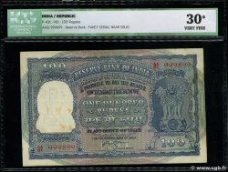 100 Rupees Numéro spécial INDIA  1957 P.043c