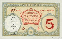 5 Francs Spécimen DJIBOUTI  1936 P.06bs NEUF