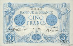 5 Francs BLEU FRANKREICH  1912 F.02.05 fST