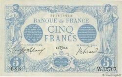 5 Francs BLEU lion inversé FRANCE  1916 F.02bis.04 XF