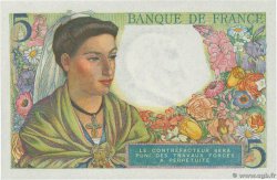 5 Francs BERGER Spécimen FRANCE  1943 F.05.01S UNC-