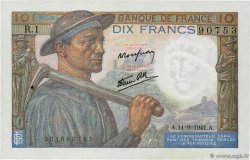 10 Francs MINEUR FRANCE  1941 F.08.01 XF