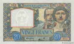 20 Francs TRAVAIL ET SCIENCE FRANKREICH  1941 F.12.14 VZ+