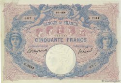 50 Francs BLEU ET ROSE FRANKREICH  1906 F.14.18 VZ