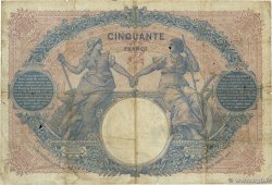50 Francs BLEU ET ROSE FRANCIA  1907 F.14.20 q.MB