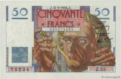 50 Francs LE VERRIER FRANKREICH  1946 F.20.05 fST+