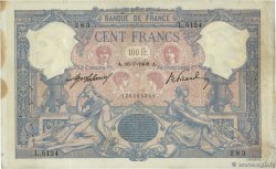 100 Francs BLEU ET ROSE FRANCE  1908 F.21.23 F-