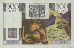 500 Francs CHATEAUBRIAND FRANCE  1952 F.34.10 AU+