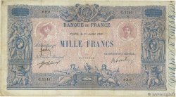 1000 Francs BLEU ET ROSE FRANCE  1918 F.36.32 TB