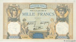1000 Francs CÉRÈS ET MERCURE type modifié FRANCE  1938 F.38.23 AU