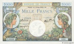1000 Francs COMMERCE ET INDUSTRIE Spécimen FRANKREICH  1940 F.39.01S fST+