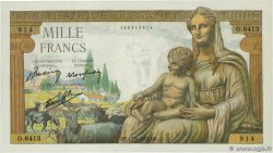 1000 Francs DÉESSE DÉMÉTER FRANCIA  1943 F.40.27 FDC