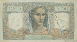 1000 Francs MINERVE ET HERCULE Spécimen FRANKREICH  1945 F.41.01Sp2 fVZ
