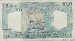 1000 Francs MINERVE ET HERCULE Faux FRANCIA  1946 F.41.11 AU