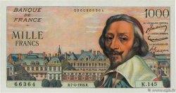 1000 Francs RICHELIEU FRANCE  1955 F.42.12 UNC-