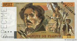 100 Francs DELACROIX modifié Spécimen FRANCE  1978 F.69.01Spn AU