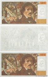 100 Francs DELACROIX dont un UNIFACE Lot FRANCIA  1995 F.69.08b et F.69U.08 SC+