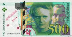 500 Francs PIERRE ET MARIE CURIE Spécimen FRANCIA  1994 F.76.01Spn SC+