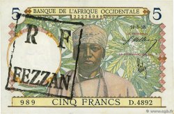 5 Francs LIBYEN  1938 PS.M9 VZ+
