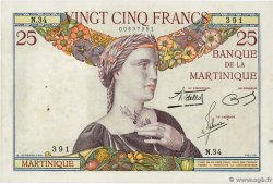 25 Francs MARTINIQUE  1938 P.12 MBC