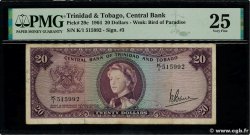 20 Dollars TRINIDAD and TOBAGO  1964 P.29c VF