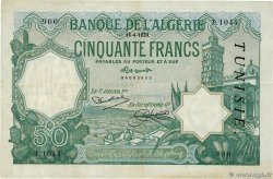 50 Francs TUNESIEN  1929 P.09 fSS