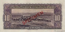 10 Pesos Spécimen URUGUAY  1939 P.037as q.FDC