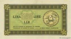 500 Lire JUGOSLAWIEN Fiume 1945 P.R07a fST+