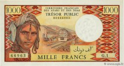 1000 Francs FRENCH AFARS AND ISSAS  1975 P.34 q.FDC