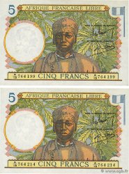 5 Francs Lot FRENCH EQUATORIAL AFRICA Brazzaville 1941 P.06a
