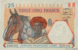 25 Francs FRENCH EQUATORIAL AFRICA Brazzaville 1941 P.07a XF+